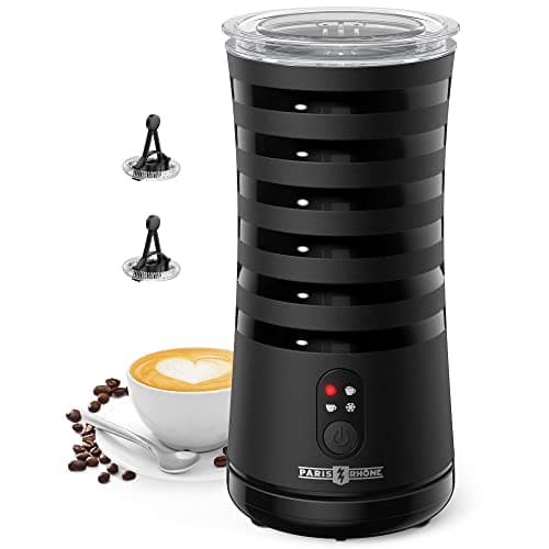 Image of PARIS RHÔNE Milk Frother, 4-in-1 Automatic Coffee Frother, 240ml, 400w, Non-Slip Stylish, Hot & Cold Electric Milk Warmer with Temperature Control, Auto Shut-Off for Coffee, Latte, Cappuccino