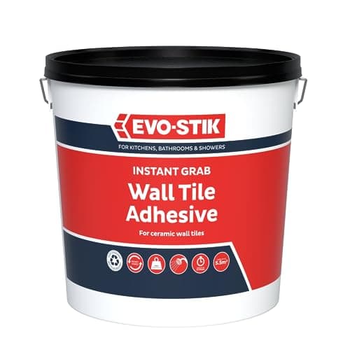 Image of EVO-STIK Wall Tile Adhesive Instant Grab 5L - Ready to Use - Non-Slip Formula - Showerproof