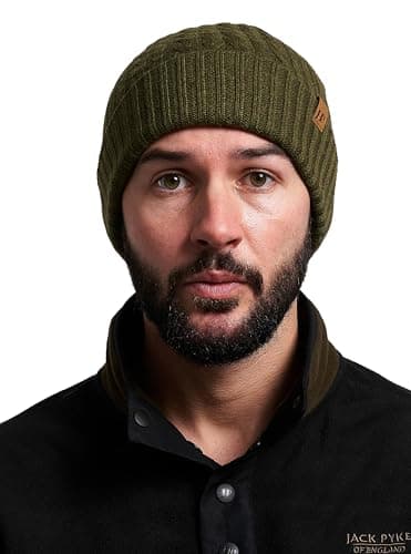 Image of JACK PYKE Merino Wool Beanie Hat Unisex – Lightweight & Warm Winter Beanie Hats for Women & Men, Cable Knit Design, Foldable & Practical, Ideal for Outdoor Wear - Brown
