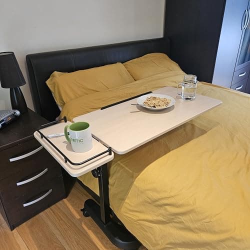 Image of Elite Care Deluxe Over bed or around chair table - Height and Angle adjustable, extending width to go around chairs Choice of table tops (Wood Effect)