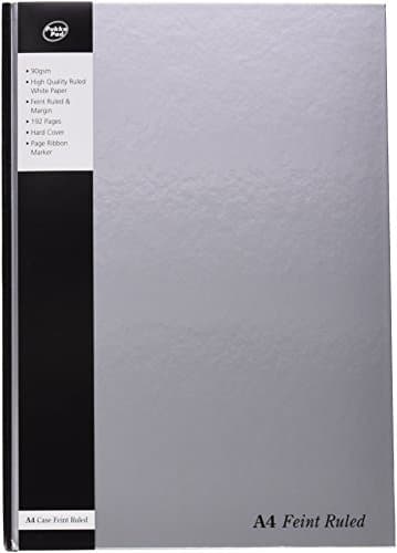Image of Pukka ST-7357250 A4 Casebound Book, 90gsm, 192 Pages, Silver, Pack of 5