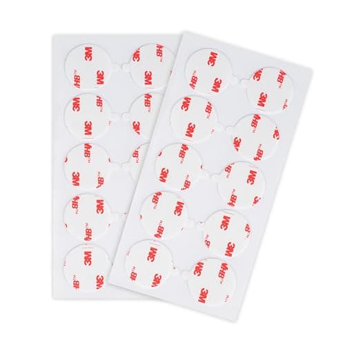 Image of 3M Double Sided Adhesive Pads Heavy Duty 25MM Diameter 0.6MM Thick 20 PCS White 4930 Round Sticky Mounting Foam Tape Strong Adhesive for Car Décor Home Office Logos