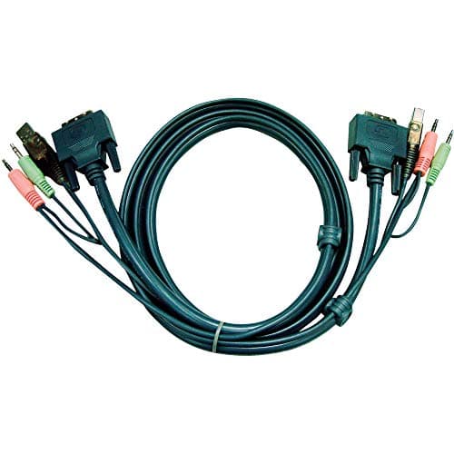 Image of ATEN 1.8M USB DVI-D Single Link KVM Cable 2L-7D02U