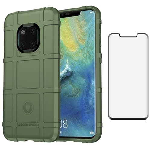 Image of Asuwish Phone Case for Huawei Mate 20 Pro with Tempered Glass Screen Protector Cover and Slim Thin Hard Mobile Film Rugged TPU Cell Accessories Protective Hawaii Mate20Pro Mate20 20Pro Women Men Green