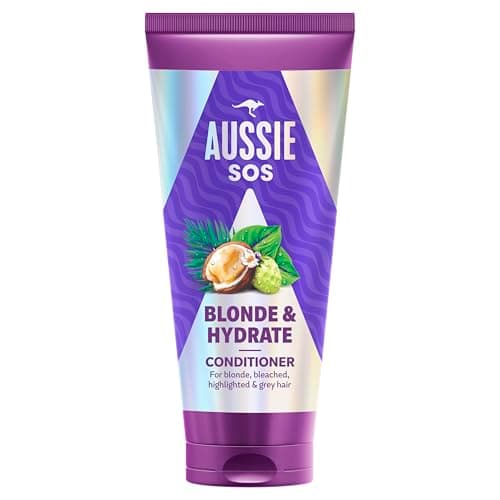 Image of Aussie SOS Blonde and Hydrate Conditioner 200ml for Bleached, Highlighted and Grey Hair, Detangles and Softens While Providing Hydration to Blonde and Silver Hair Prone to Dryness
