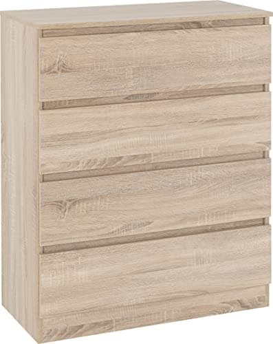 Image of Seconique Malvern 4 Drawer Chest in Sonoma Oak Effect