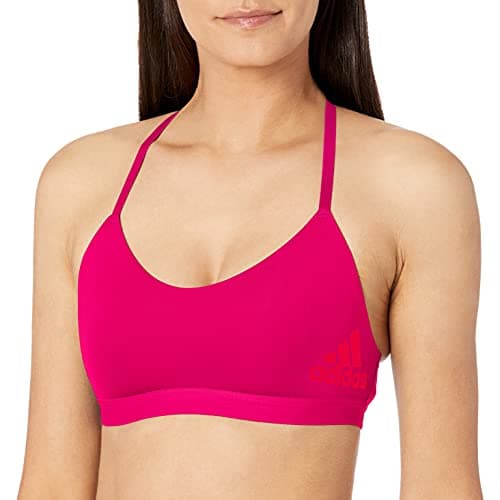Image of adidas Women's Standard All Me Light Support Training Bra, Team Real Magenta/Vivid Red, Medium