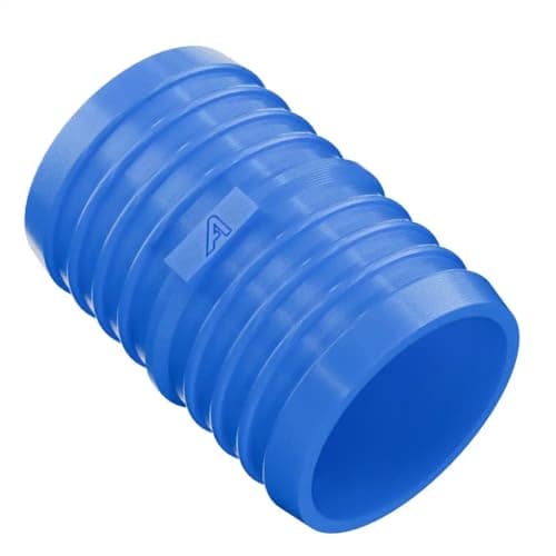 Image of 13mm (0.5 Inch) Blue Plastic Straight Inline Hose Connector Tube PVC Silicone Rubber