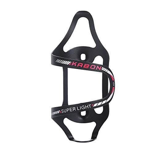 Image of KABON Bike Water Bottle Holder, Lightweight Bicycle Alloy Aluminum Side Load Water Bottle Cage Brackets for Road Bike MTB (Red)