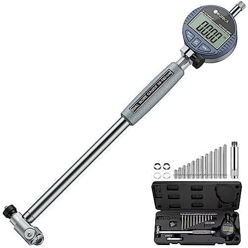 Image of Neoteck Bore Gage Set Digital Indicator Dial Bore Gauge (2"-6"/0.0005") Measurement with Self-Centering Dial, Carbide Anvils, and Insulated Grips for Deep Engine Cylinder Measurement