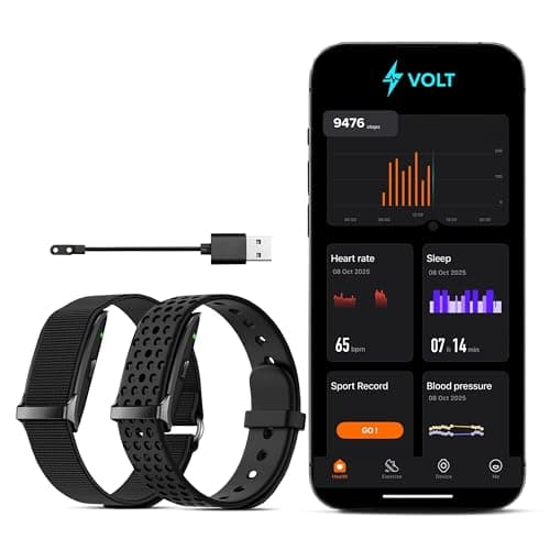 Image of Volt Fitness Tracker Band No Subscription – Wearable Health Tracker with HRV Recovery & Sleep Tracking, Waterproof Health Band with App for iPhone & Android