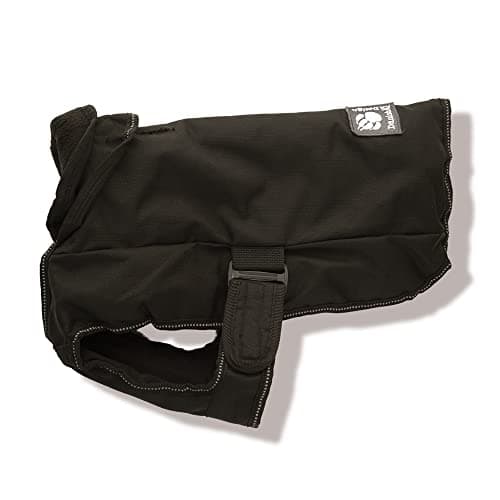 Image of Danish Design Black Harness 2 In 1 Ultimate Rainproof Windproof Machine Washable Dog/Puppy Coat 14 Inch 35 cm