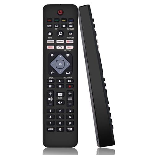 Image of Replacement Universal Philips TV Remote Control - Compatible with All Philips Smart TVs, LED, LCD, HDTV, 3D, With 6 Shortcut Buttons