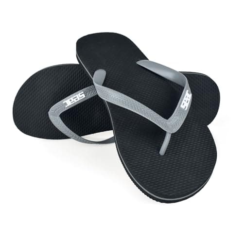 Image of SEAC Unisex Ohau, Rubber Flip Flops for Sea, Pool, Beach and Boat, Black Grey, 11.5/12.5 UK