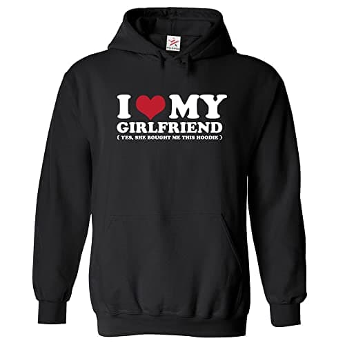 Image of Stars and Stripes I Love My Girlfriend Yes She Bought Me This Hoodie Classic Mens Adults Pullover Hoodie (L, Black)
