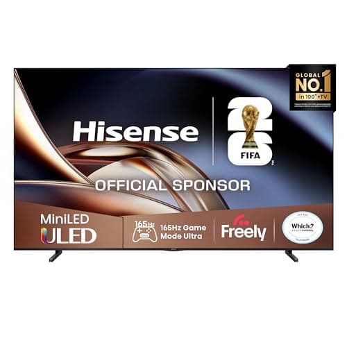 Image of Hisense 100" 100U8QTUK MiniLED QLED 165Hz Smart AI TV - Hi-View AI Engine PRO, 165Hz Game Mode Ultra, 4.1.2 Channel, Dolby Atmos, Quantum Dot Colour, Anti-Reflection PRO with Freely, YouTube, Netflix