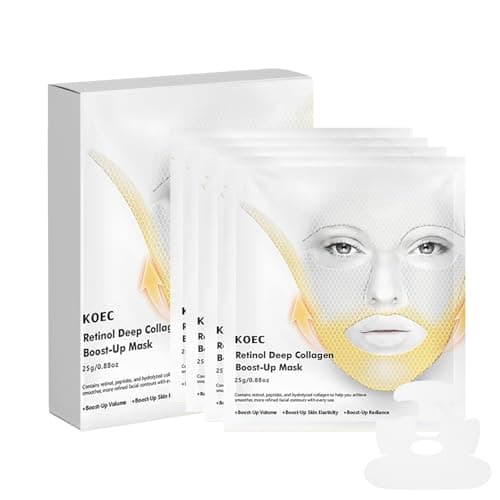 Image of Retinol Collagen Lifting Mask, Deep Collagen Anti-Aging Facial Mask for Glass Glow Skin, Hydrating Overnight Hydrogel Face Mask for lifting, firming, and moisturizing 4 Packs