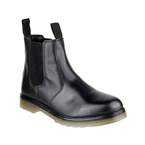 Image of Amblers Mens Colchester Boot Black Pull On Leather Gusset Detail Boot 9