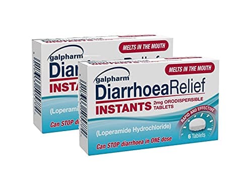 Image of Galpharm Diarrhoea Relief Instant Melts 2mg Loperamide Orodispersible Tablets – 12 Tablets (2 x 6) Fast Acting Anti-Diarrhoea Tablets