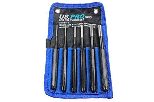 Image of US PRO Tools PIN Punch Set 6pc Parallel Pin Metric Punch Tool Set 2.5mm - 10mm 3263