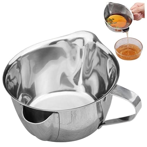 Image of Fat Separator for Cooking, 304 Stainless Steel Gravy Separator, 500ml Reusable Cooking Strainer for Soup & Sauce Making, Décor intérieur Pour la Maison