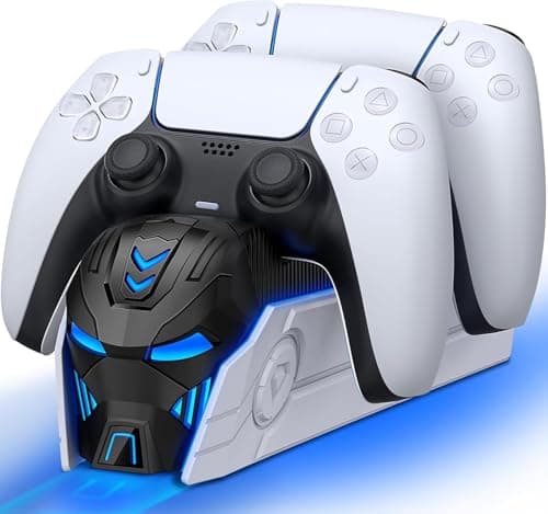 Image of HEYLICOOL PS5 Controller Charger Station for Playstation 5-Fast Charger for DualSense Edge PS5 Controller Stand Charger Dock-LED PS5 Controller Charging Station Accessories