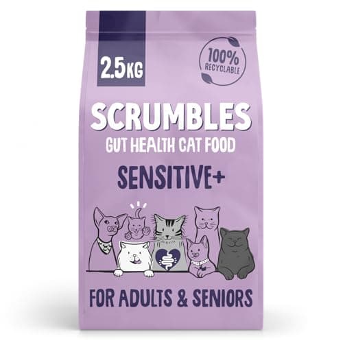 Image of Scrumbles Natural Sensitive Dry Cat Food with 74% Chicken, High Protein Food For Adults And Seniors, 2.5Kg