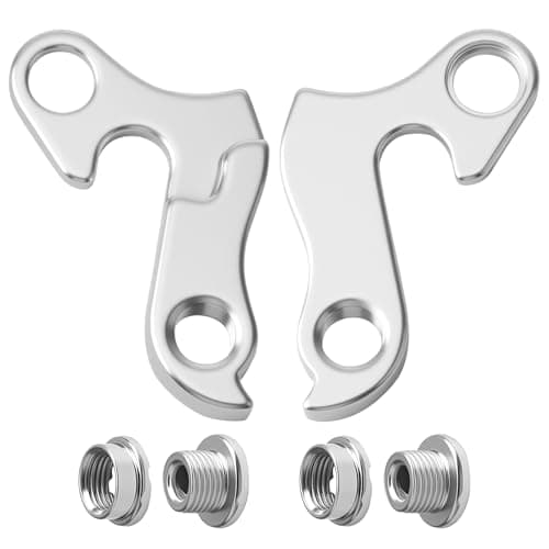 Image of RTDHO 2Pcs Rear Derailleur Hanger Replacement Aluminium Alloy Bicycle Gear Mech Tail Hook Adapter with Screws Dropout Frame for Carrera Vengeance Vulcan Cube MTB Road Bikes, Silver