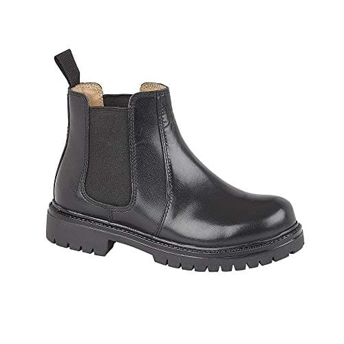 Image of Roamers B525A Unisex Kids Leather Chelsea Boots Black