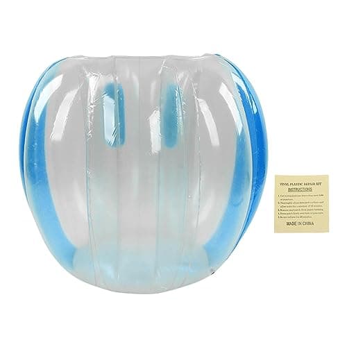 Image of Inflatable Bump Ball Human Collision Ball PVC Body Bubble Bounce Ball for Outdoor Activities 90x80cm (Blue Transparent)