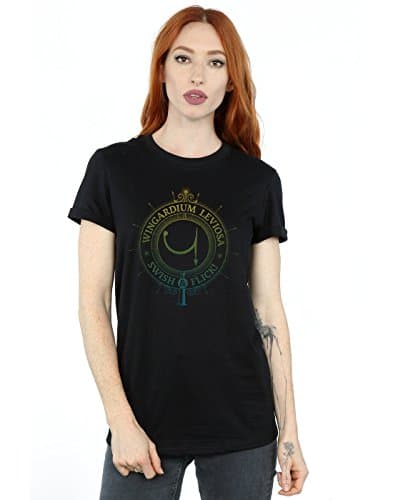 Image of Harry Potter Women's Wingardium Leviosa Spells Charms Boyfriend Fit T-Shirt Small Black