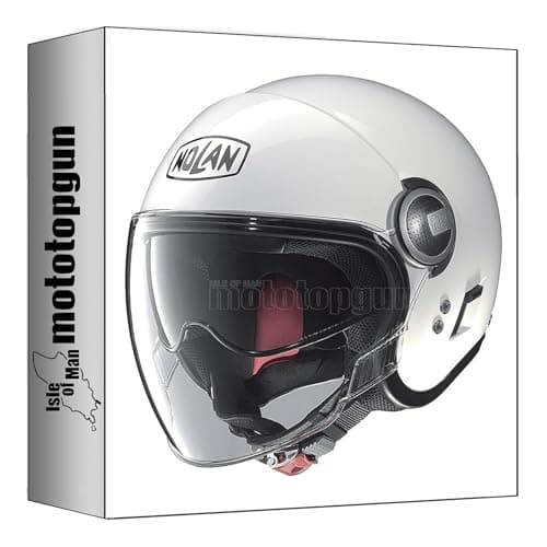 Image of nolan motorbike helmet jet n21 visor 06 classic metal white size xs mototopgun