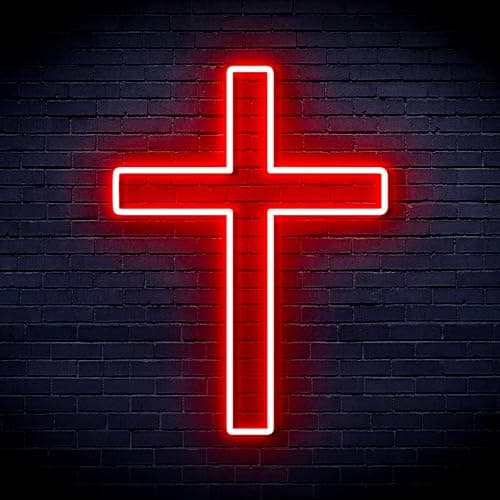 Image of ADVPRO Cross Jesus Home Decoration Flex Silicone LED Neon Sign - Red - st16s66-fnu0059-r