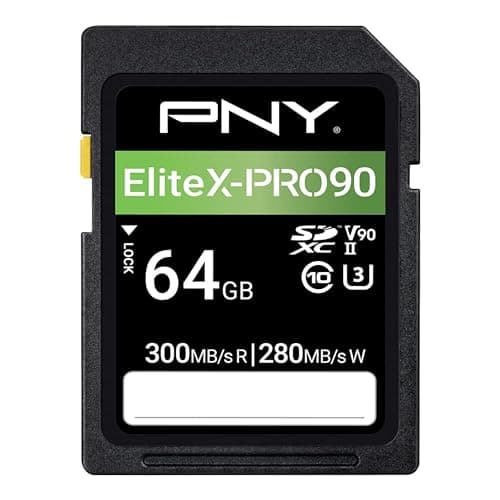 Image of PNY 64GB X-PRO 90 Class 10 U3 V90 UHS-II SD Flash Memory Card