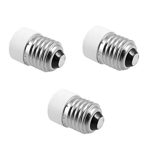 Image of TWDRTDD 3Pack E27 to E14 Socket Adapter Converter, E14 to E27 Light Bulb Adapter, White, Plastic, Metal