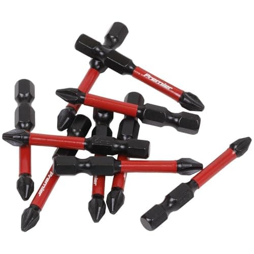 Image of Sealey 10pc 50mm Phillips #2 Impact Power Tool Bits - AK8274