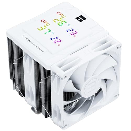 Image of Thermalright Peerless Assassin 120 Digital White CPU Air Cooler, Digital Screen Top Cover,6 Heatpipes Computer CPU Cooler, for AM4/AM5,Intel LGA1700/1851/1150/1151/1200, PC Cooler-White