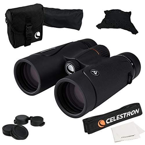 Image of Celestron 71404 TrailSeeker 8x42mm Roof Binoculars with Dielectric-Coated Lens, BaK-4 Prism Glass, Lightweight Magnesium Alloy Body and Soft Carry Case, Black