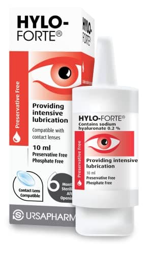 Image of HYLO Forte - Preservative Free Lubricating Eye Drops - for Treatment of Severe and Persistant Dry Eyes - 10ml