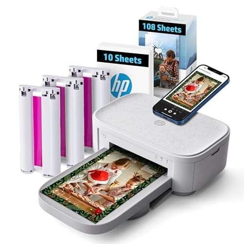 Image of HP Sprocket Studio Plus 4x6 (10.2x15.2 cm) Wireless Instant Photo Printer, 118 Sheets & Cartridge BUNDLE, Wi-Fi - Dye Sublimation, Color Pictures, Editing App for Photos, For Home Use or Portable
