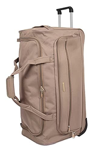 Image of Holdall with Wheels Large Cargo Duffle Overnight Weekend Trolley Bag HL472 (Beige)