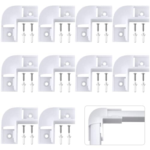 Image of HOMMAND 90 Degrees Corner Connector 10 Pcs, LED Profile Corner Connectors, 90 Degrees LED Channel Corner Connectors for V Shape LED Aluminium Profile, Screws Included