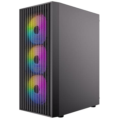Image of Antec AX27 RGB Elite ATX Mid-Tower Gaming PC Case - Black - 4 RGB Fans