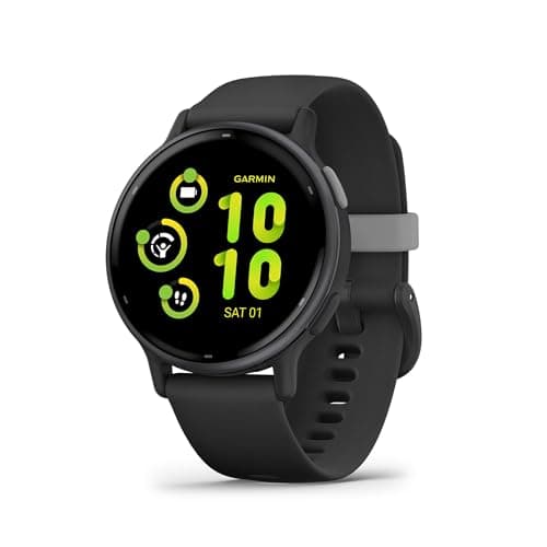 Image of Garmin vívoactive 5, 42mm GPS smartwatch, AMOLED touchscreen, all-day health monitoring, advanced fitness features, personalised sleep coaching, Music, up to 11 days battery life, Black
