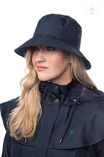 Image of LightHouse Women's Waterproof Bucket Rain Hat - Wide Brim Lined Outdoor Headwear - Nightshade - M