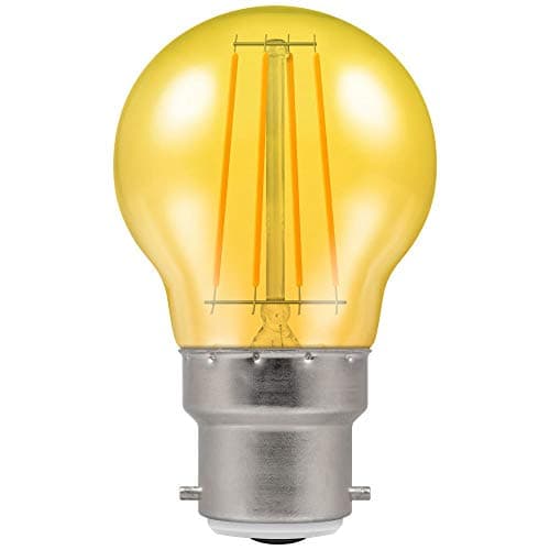 Image of Crompton 4w LED Harlequin Filament Round BC-B22 Blue, Green, Red, Pink, Yellow (Yellow)