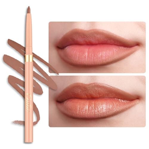 Image of Oulac Matte Nude Lipliner Pencil Waterproof - Smooth and Smudge-proof Lasts 24H+, Highly Pigmented, Retractable Lip Makeup for Precision Application, Vegan, LL02 Tempting Taupe