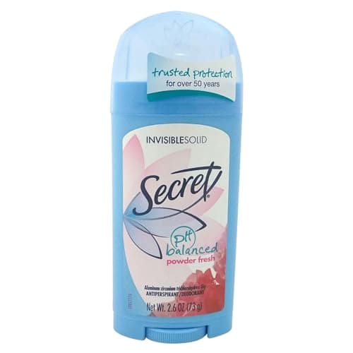 Image of Secret Original Anti-Perspirant/Deodorant, Invisible Solid, Powder Fresh, 2.6 Ounces 2.6 Ounces (Pack of 6)