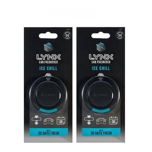 Image of B and B ICE CHILL Lynx 3D Hanging Car Air Fresheners Fragrance Scent x 2 A1649
