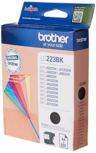Image of Brother LC-223BK Inkjet Cartridge, Black, Single Pack, Standard Yield, Includes 1 x Inkjet Cartridge, Brother Genuine Supplies